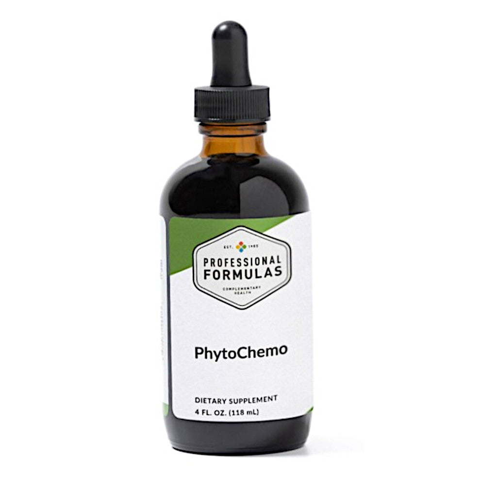Bottle of Professional Formulas PhytoChemo dietary supplement on a white background