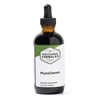 Bottle of Professional Formulas PhytoChemo dietary supplement on a white background