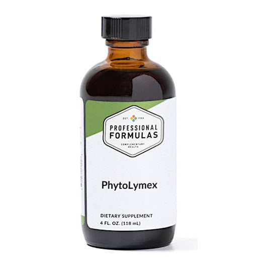 Bottle of PhytoLymex dietary supplement with a white label on a white background