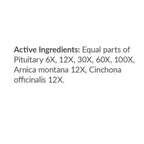List of active ingredients with their potencies on a white background