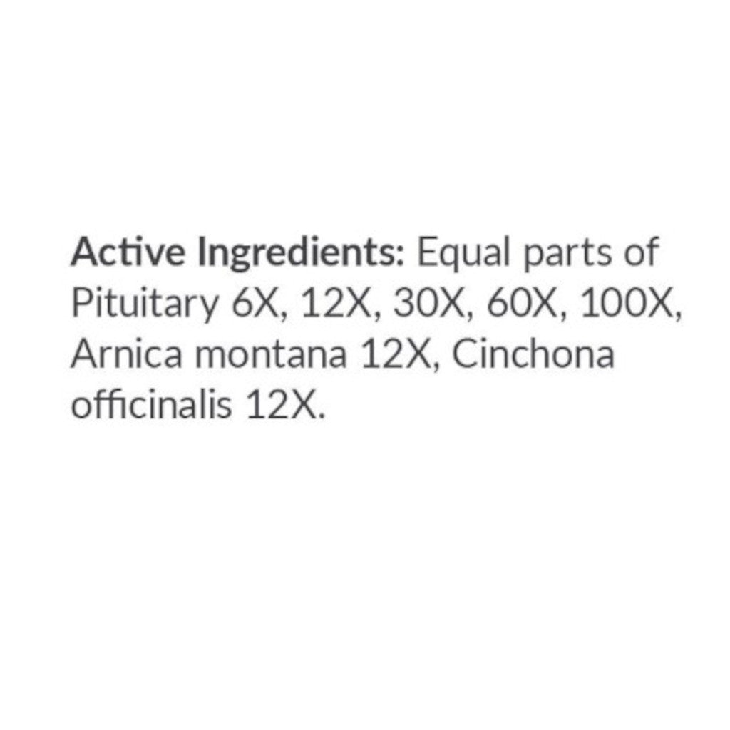 List of active ingredients with their potencies on a white background