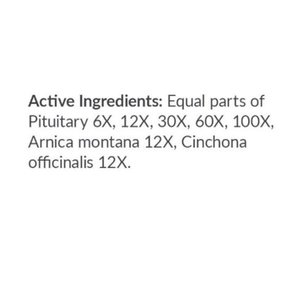 List of active ingredients with their potencies on a white background