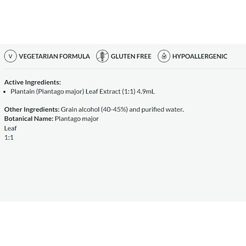 Professional Formulas Plantain 2:1 (Plantago major) 8.4oz  (250 mL)