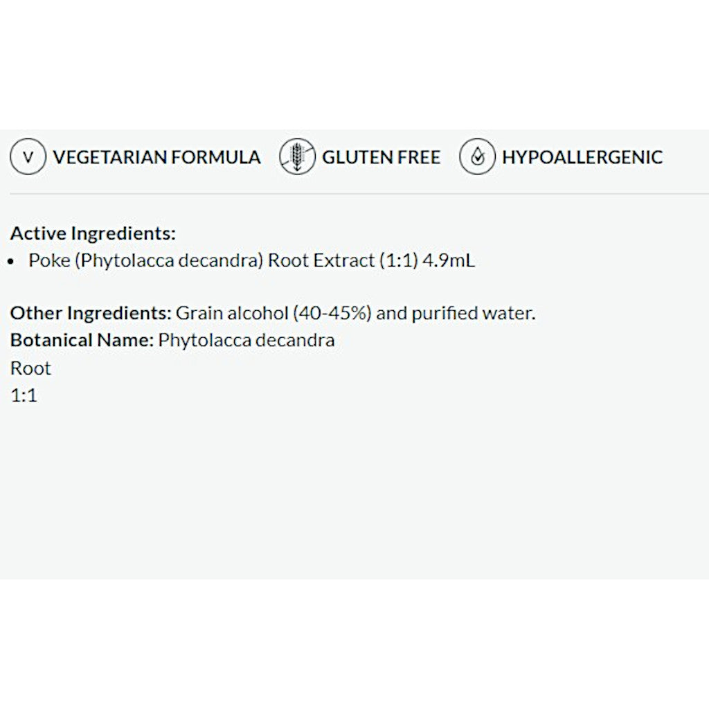 Product label with vegetarian, gluten-free, and hypoallergenic information on a white background.