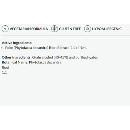 Product label with vegetarian, gluten-free, and hypoallergenic information on a white background.