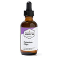 Amber glass bottle with dropper labeled 'Professional Formulas Potassium Oligo' on a white background