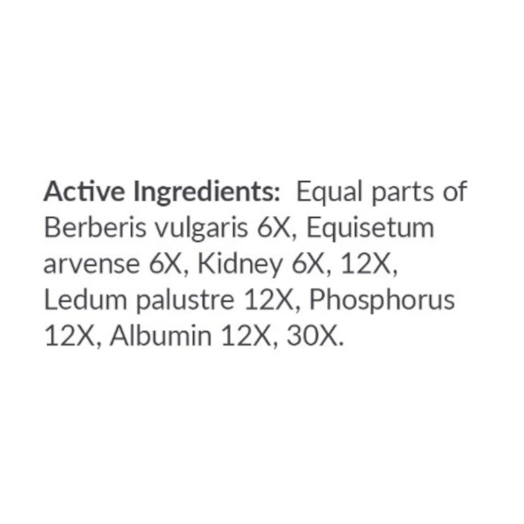 List of active ingredients with their respective potencies on a white background