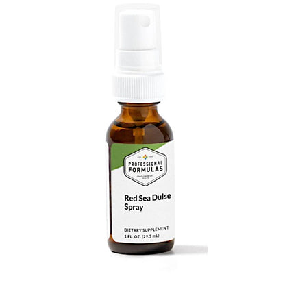 Bottle of Red Sea Dulse Spray by Professional Formulas on a white background