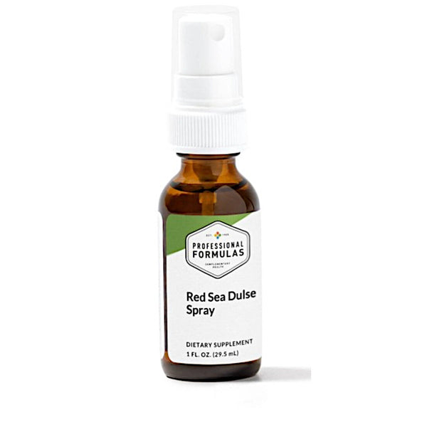 Bottle of Red Sea Dulse Spray by Professional Formulas on a white background