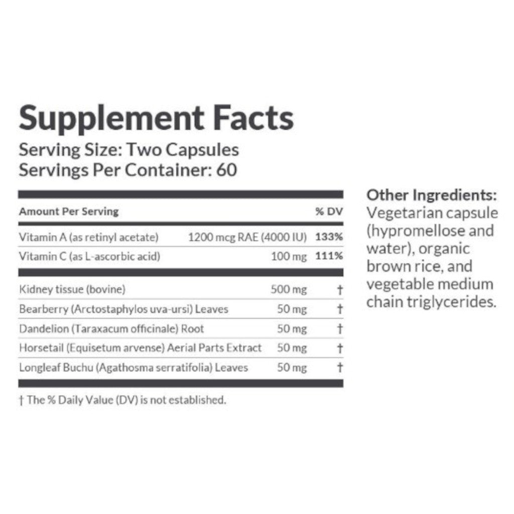 Supplement facts label with detailed nutritional information on a white background