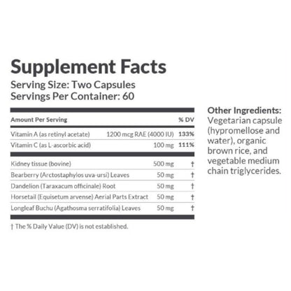 Supplement facts label with detailed nutritional information on a white background