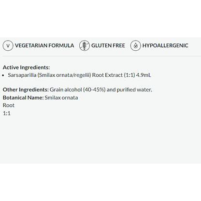Product label with vegetarian, gluten-free, and hypoallergenic information on a white background.
