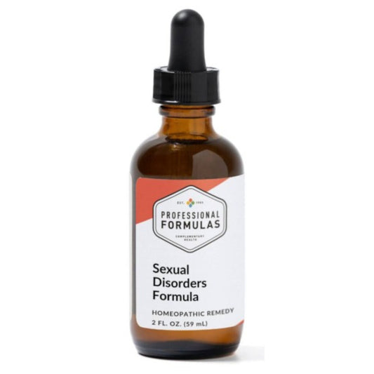 Bottle of 'Sexual Disorders Formula' by Professional Formulas on a white background