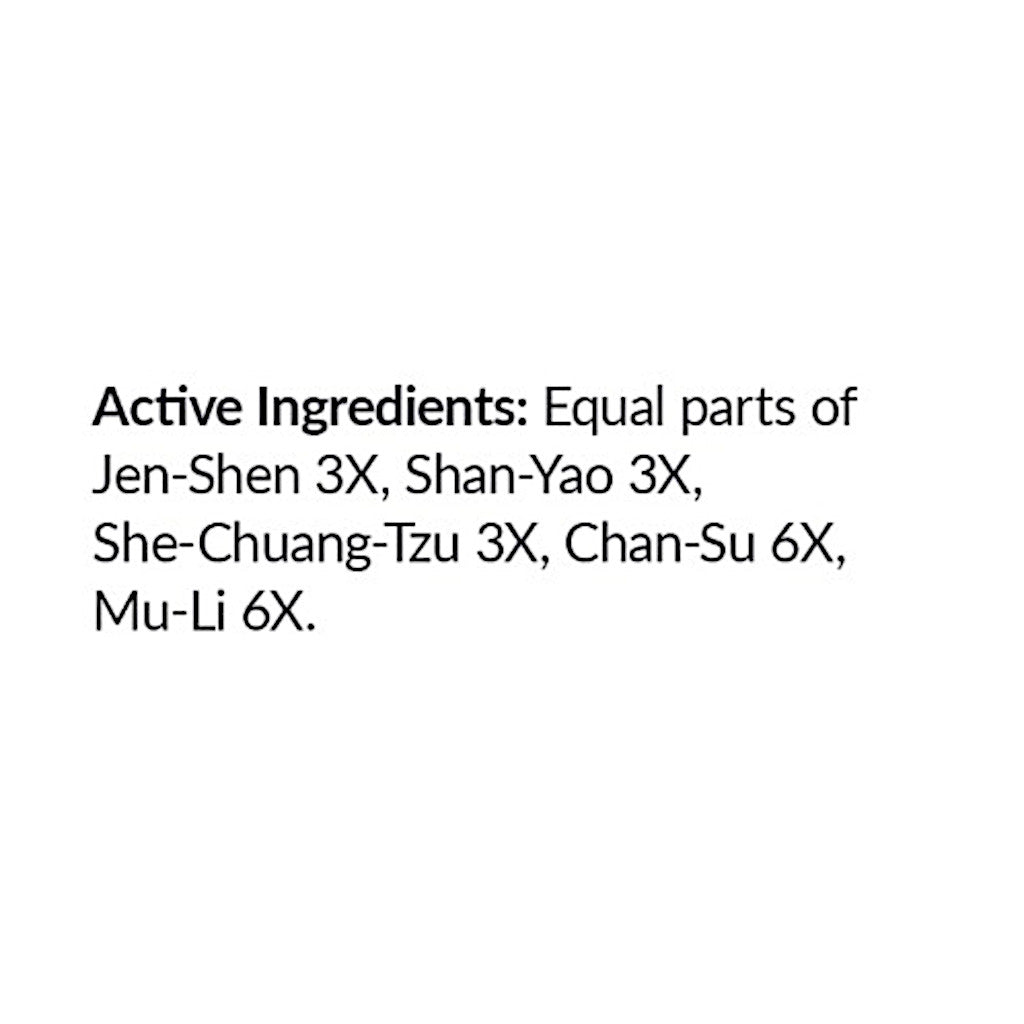 List of active ingredients with their respective strengths on a white background