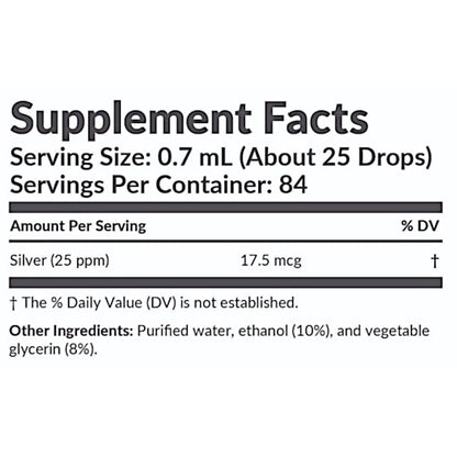 Supplement facts label with serving size, servings per container, and ingredient list on a white background.
