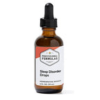 Bottle of 'Sleep Disorder Drops' with a dropper on a white background