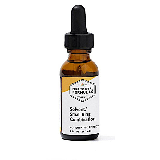 Bottle of 'Professional Formulas' homeopathic remedy with a dropper on a white background