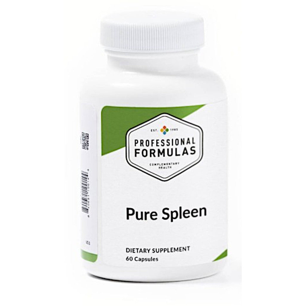 Supplement bottle labeled 'Pure Spleen' by Professional Formulas on a white background