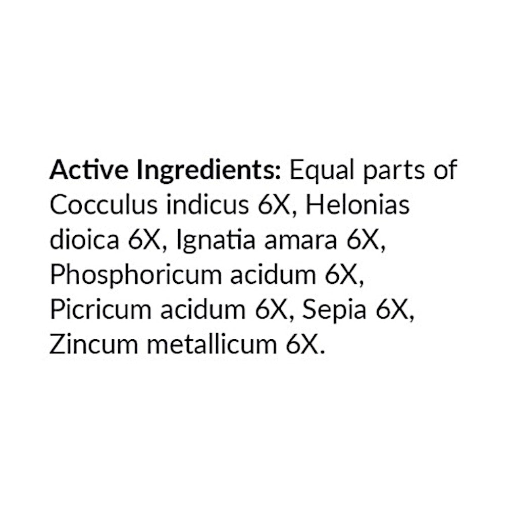 List of active ingredients on a white background