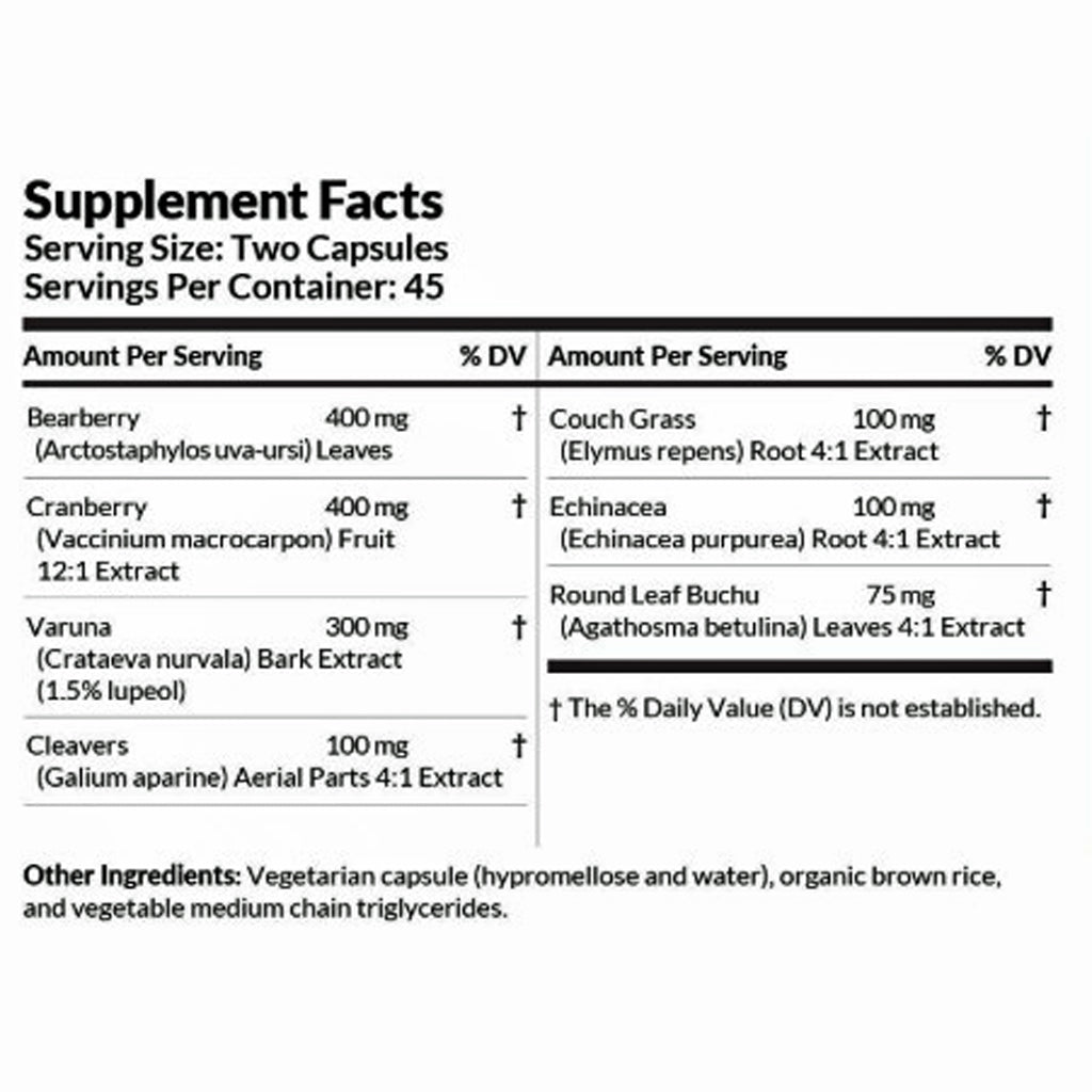 Supplement facts label with detailed ingredient list on a white background