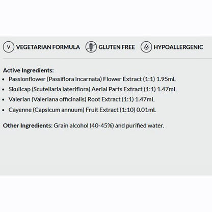 List of active ingredients and product details on a white background