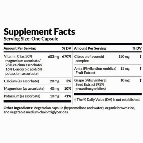 Professional Formulas Vitamin C Ascorbate Caps 90c