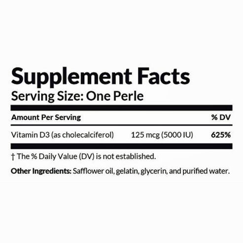 Professional Formulas Vitamin D3 5000 IU 120 perles