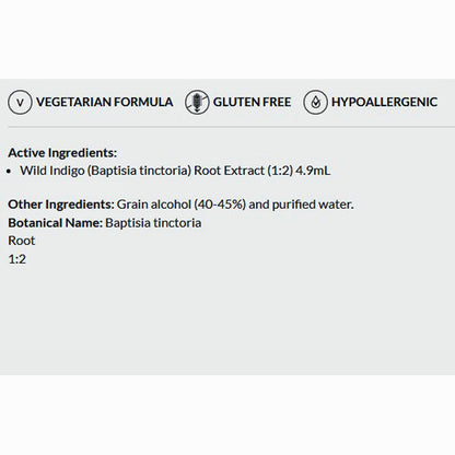 Product label with vegetarian, gluten-free, and hypoallergenic information on a white background.