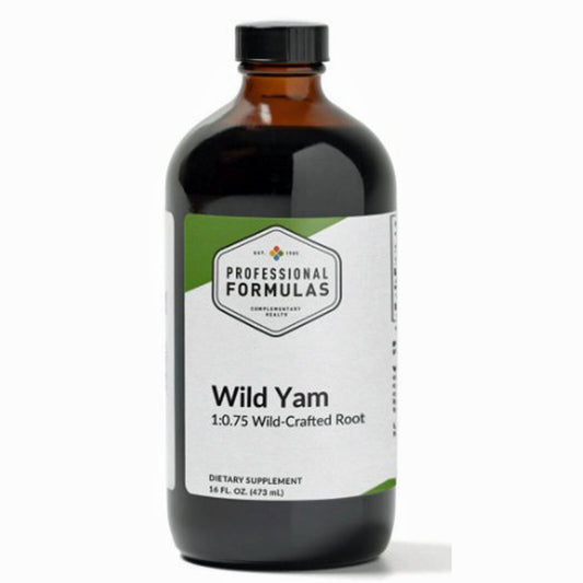 Bottle of Wild Yam supplement with a label on a white background