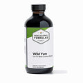 Bottle of Wild Yam supplement with a white label on a white background