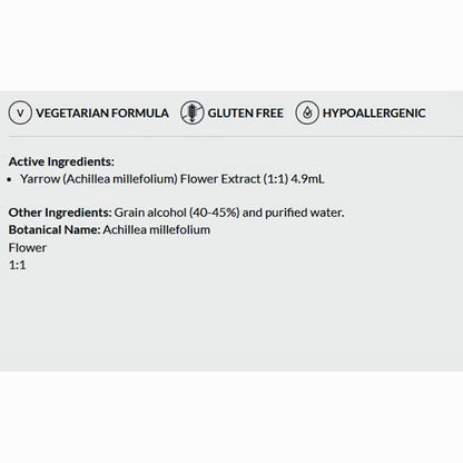 Product label with vegetarian, gluten-free, and hypoallergenic information on a white background.