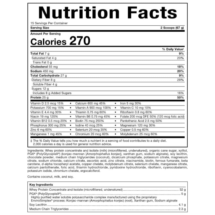 Bioclinic Naturals PGX Weight Loss Meal Replacement (Double Chocolate) 35oz (1 kg)