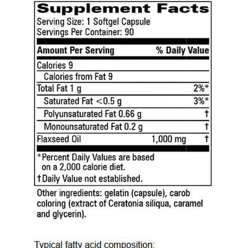 Progressive Labs Flax Oil Capsules 90 softgel capsules