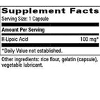 Progressive Labs R-Lipoic Acid 100mg 60c