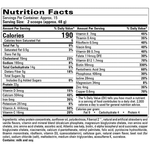 Progressive Labs Skip-A-Meal 25.4oz Strawberry