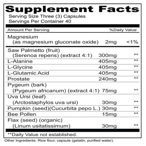 Priority One Prostate Health 120c