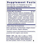Supplement facts label for Cardio-ND Pro Blend on a white background