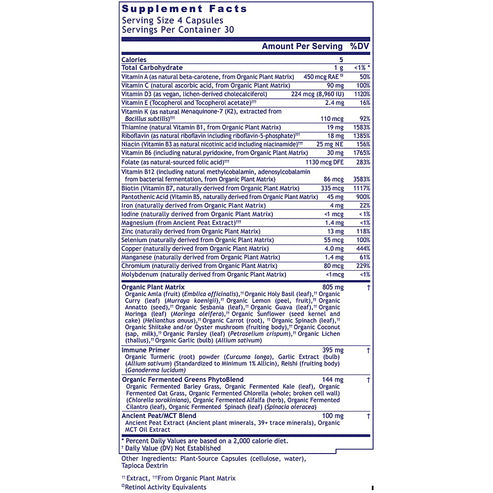 Premier Research Labs Multi-Vitamin, Premier 120 plant source capsules