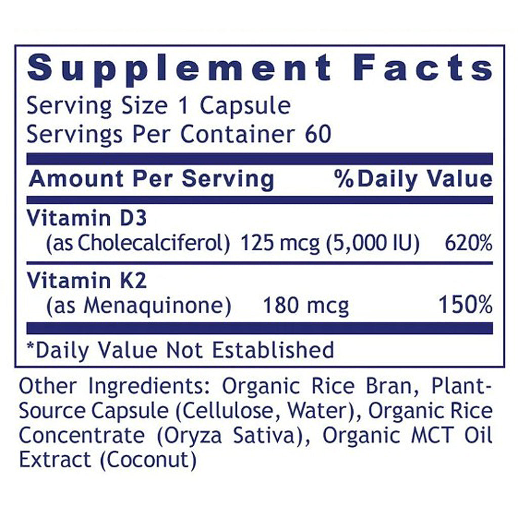 Premier Research Labs Premier Vegan D3+K2 60 plant source capsules