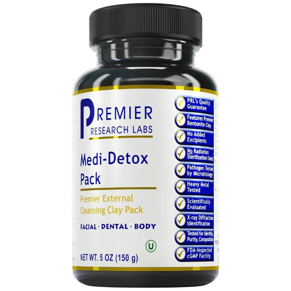 Bottle of Premier Research Labs Medi-Detox Pack on a white background