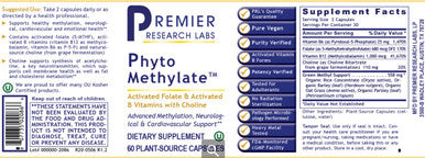 Premier Research Labs Phyto Methylate 60 vegetarian capsules