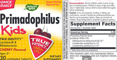 Natures Way Primadophilus Kids cherry flavor 30 chews