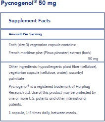 Pure Encapsulations Pycnogenol 50mg 120c