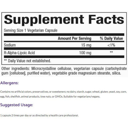 Bioclinic Naturals R-Alpha Lipoic Acid 60C