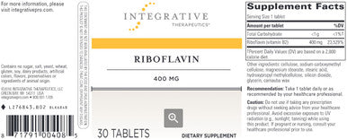 Integrative Therapeutics Riboflavin 30T
