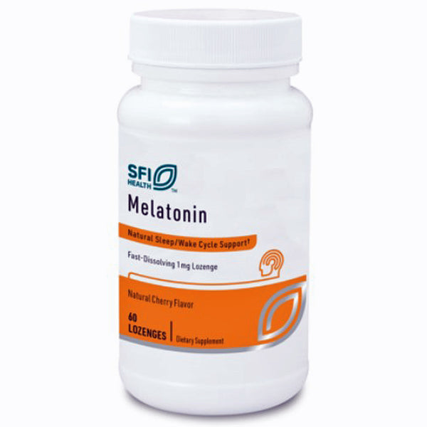 SFI Health Melatonin 1 mg Loz healthy sleep pattern support, relaxation, front label