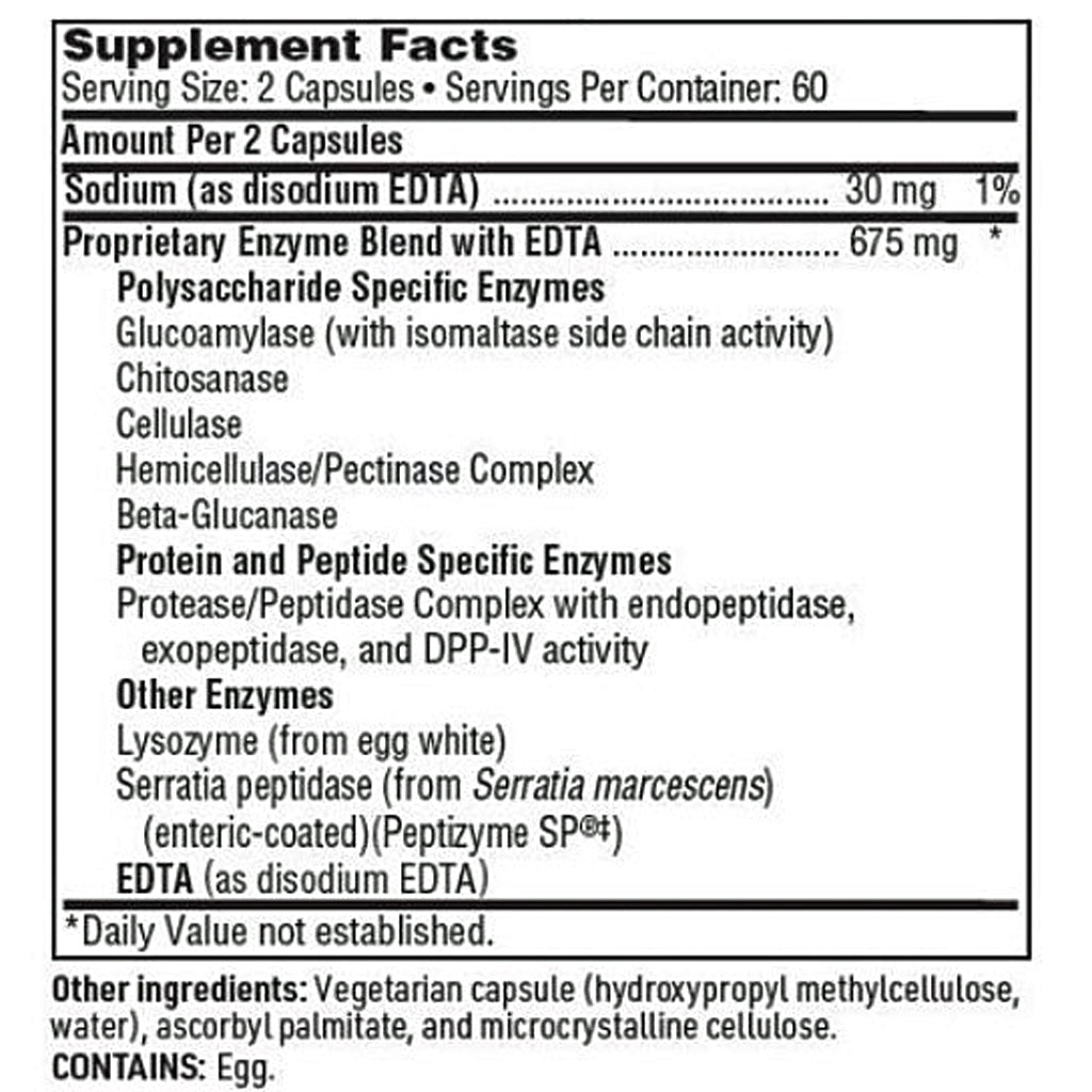 SFI Health Ther-Biotic InterFase Plus, healthy microbiome, liver detox, edta, intestinal support, ingredient label, 