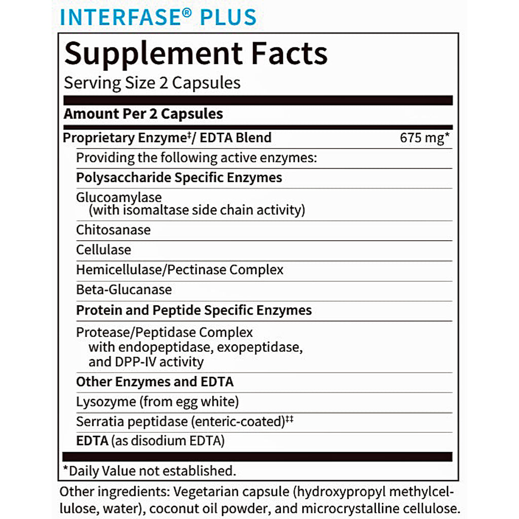 SFI Health Ther-Biotic InterFase Plus, edta, liver detox, intestinal support front label, healthy microbiome 