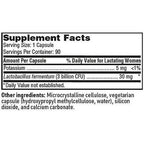 SFI Health Ther-Biotic Target B2 probiotic, infant wellness, ingredient label, nursing mothers