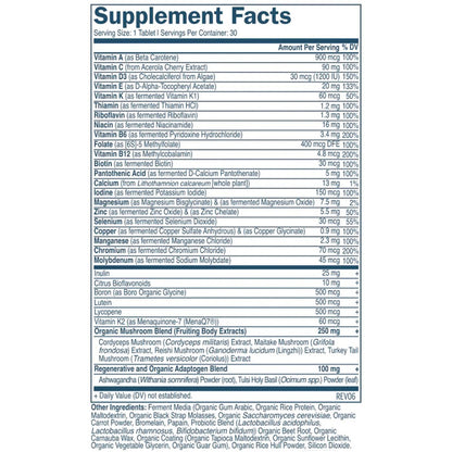 True Grace One Daily Men's Multivitamin 30 vegan tabs